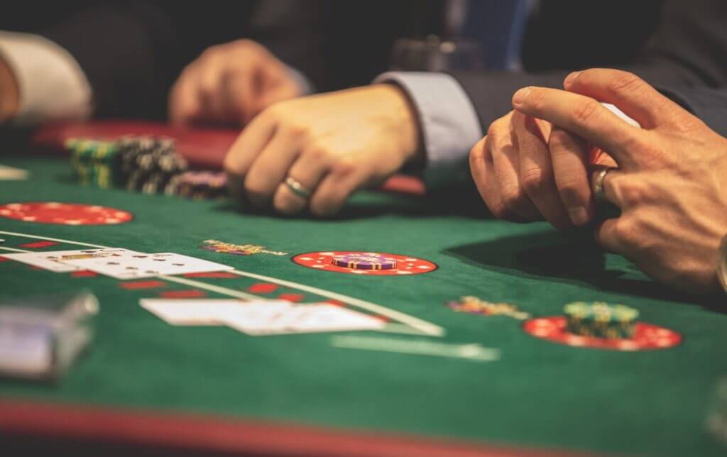blackjack table at casino event